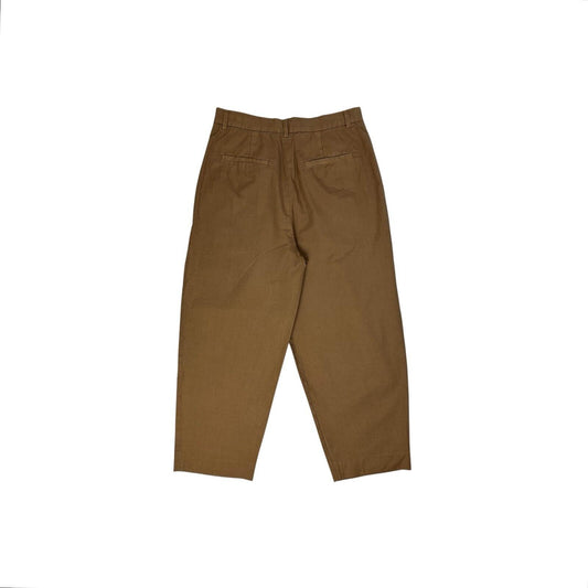 Pomandère Pleated Chino Trousers 27w Women’s Tan Brown Made In Italy