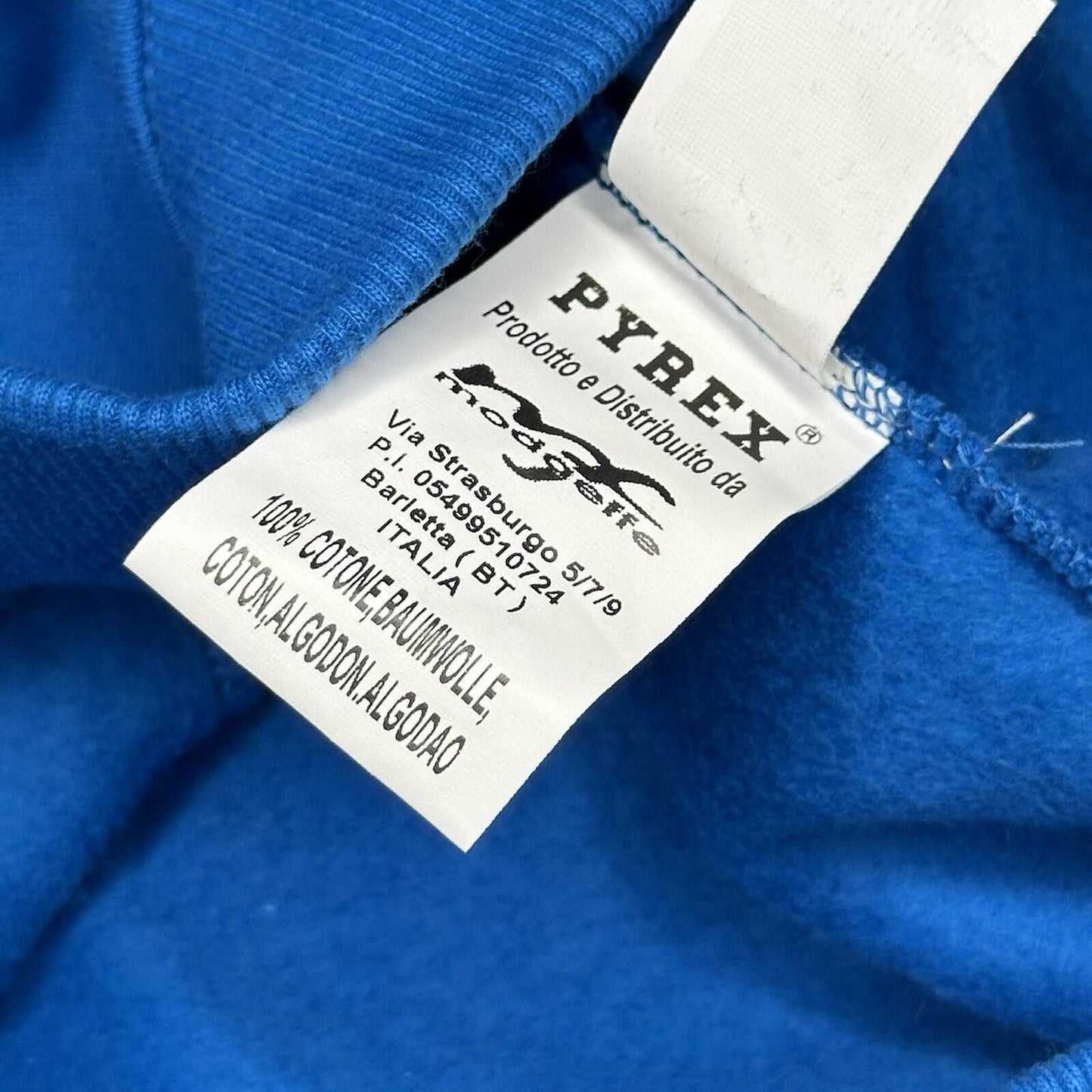 Pyrex Sweatshirt Men’s Medium Blue Made In Italy Virgil Abloh