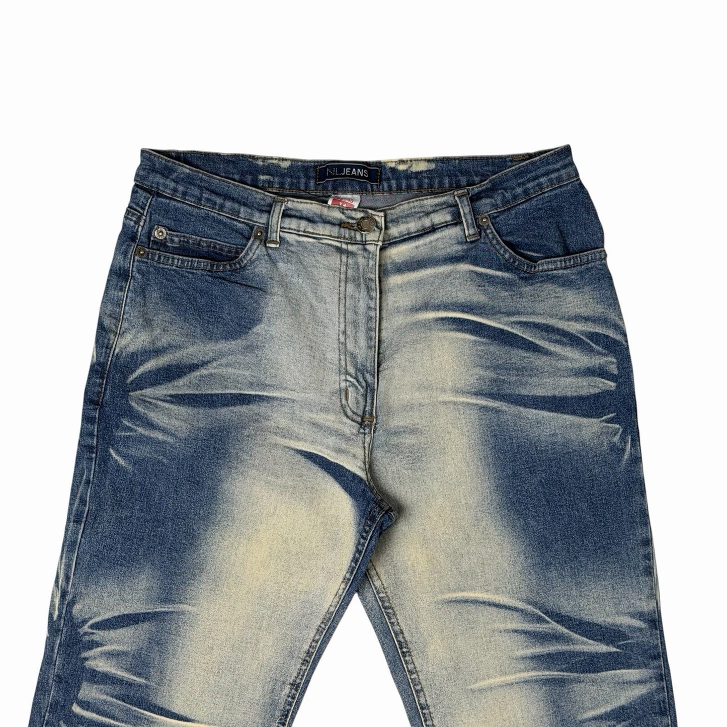 Vintage NL Jeans Cropped Jeans Women’s 30w Blue Bleached Denim y2k 00’s Retro