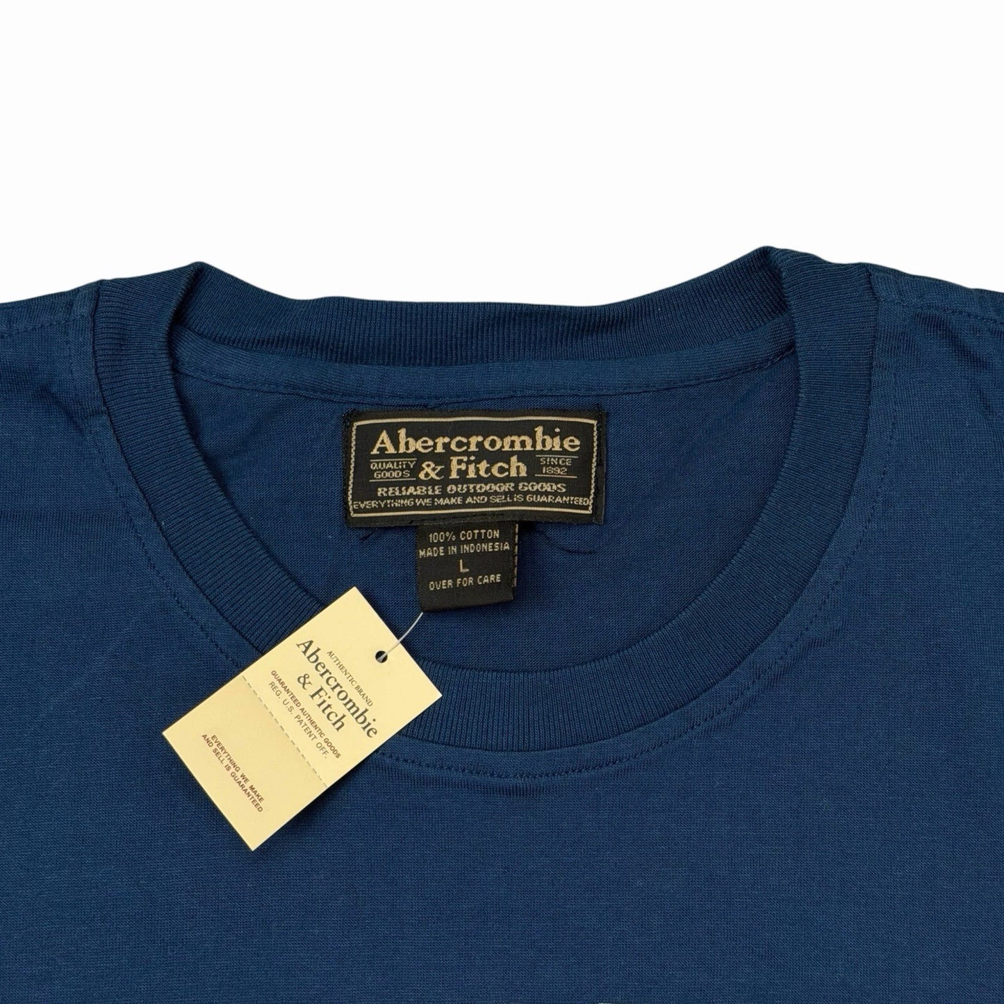 Deadstock Abercrombie & Fitch Shamrock T-Shirt Men’s Large Navy Blue Vintage NWT