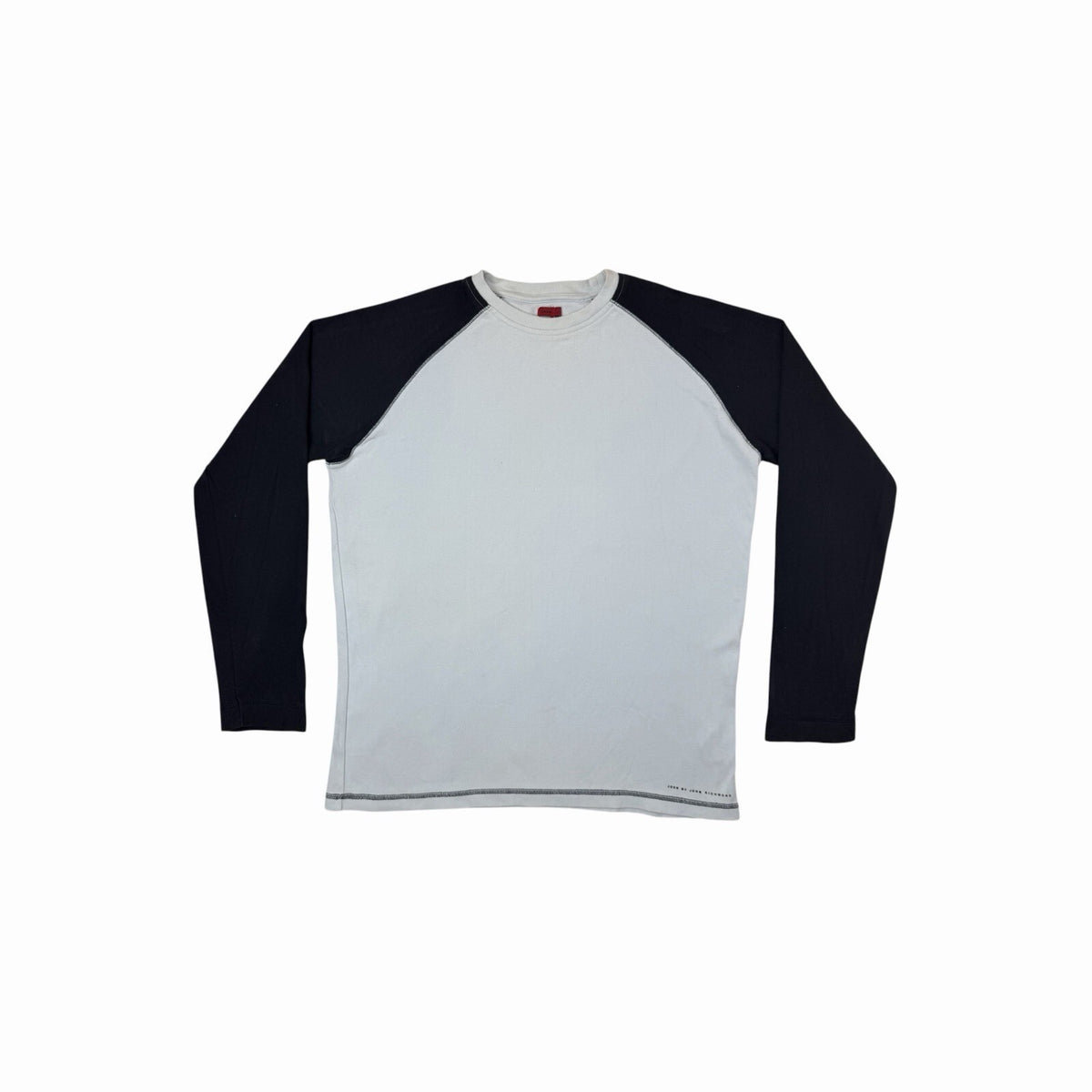 Vintage John Richmond Long Sleeve T-Shirt Men’s Large Blue And Black 00’s