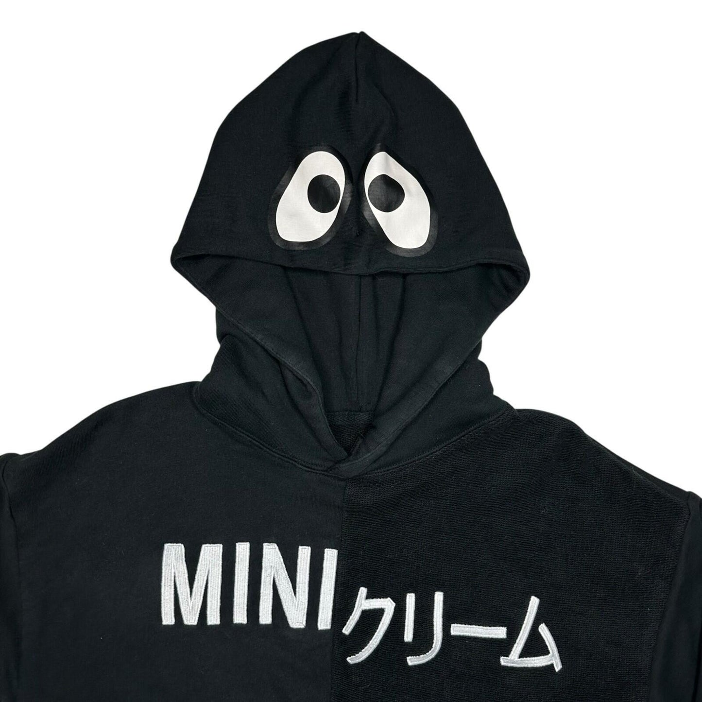 Mini Cream Hoodie Women’s Medium Black Cropped Style With Embroidery And Prints