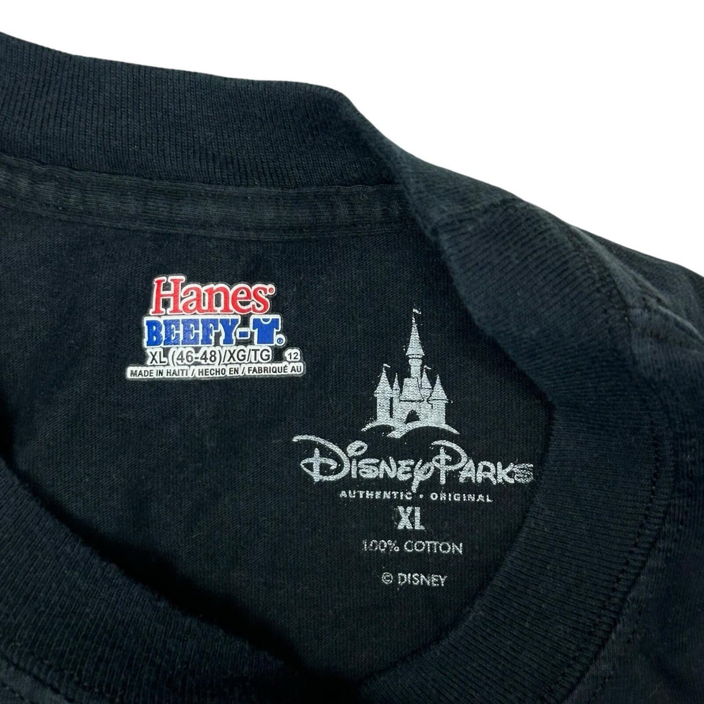Vintage Pirates Of The Caribbean T-Shirt Men’s XL Black Graphic Print Disneyland