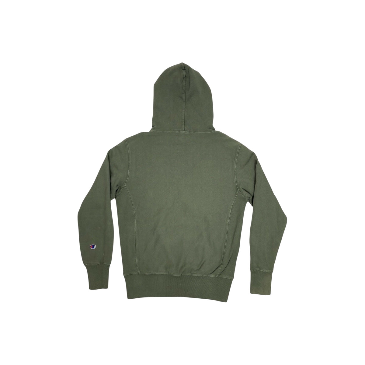 Vintage Champion Reverse Weave Hoodie Men's Small Green Embroidered Logo