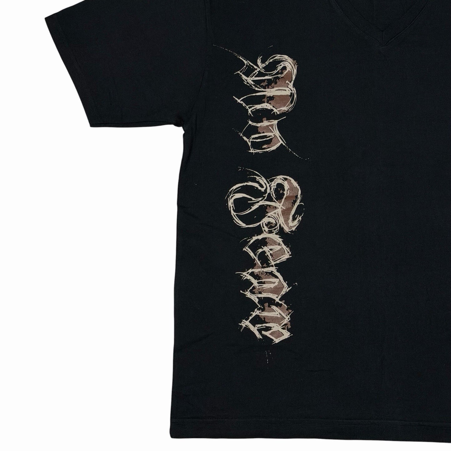 Vintage No Fear T-Shirt Men’s XL Black V-Neck Graphic Print 00’s