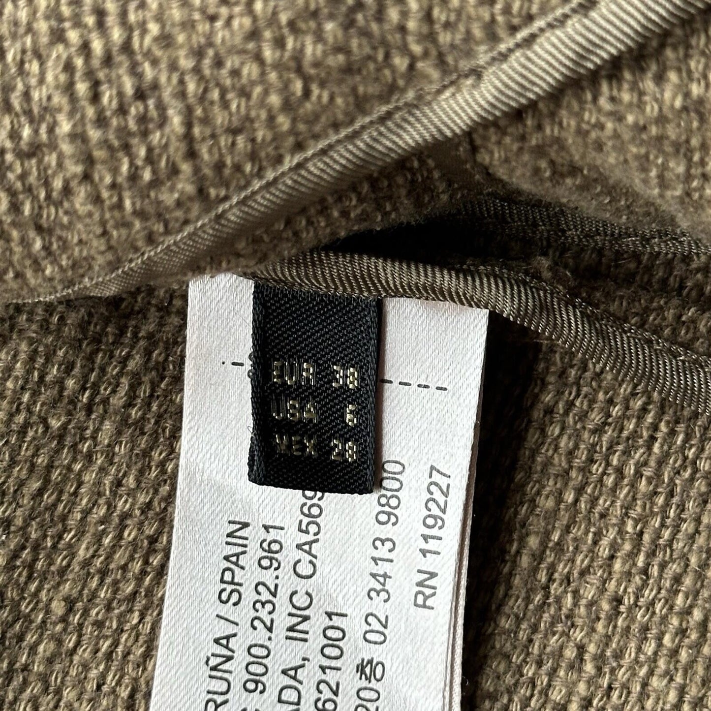 Massimo Dutti Jacket Women’s UK10 Linen Minimal Made In Portugal