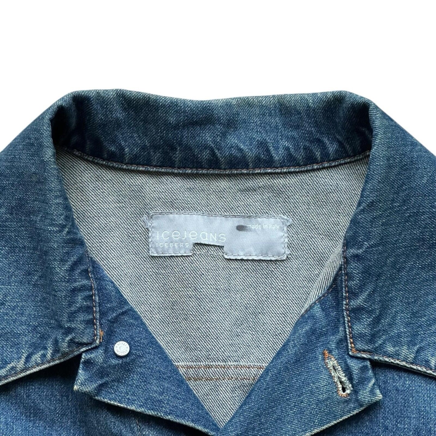 Vintage Iceberg Denim Jacket Men’s Medium Blue Made In Italy