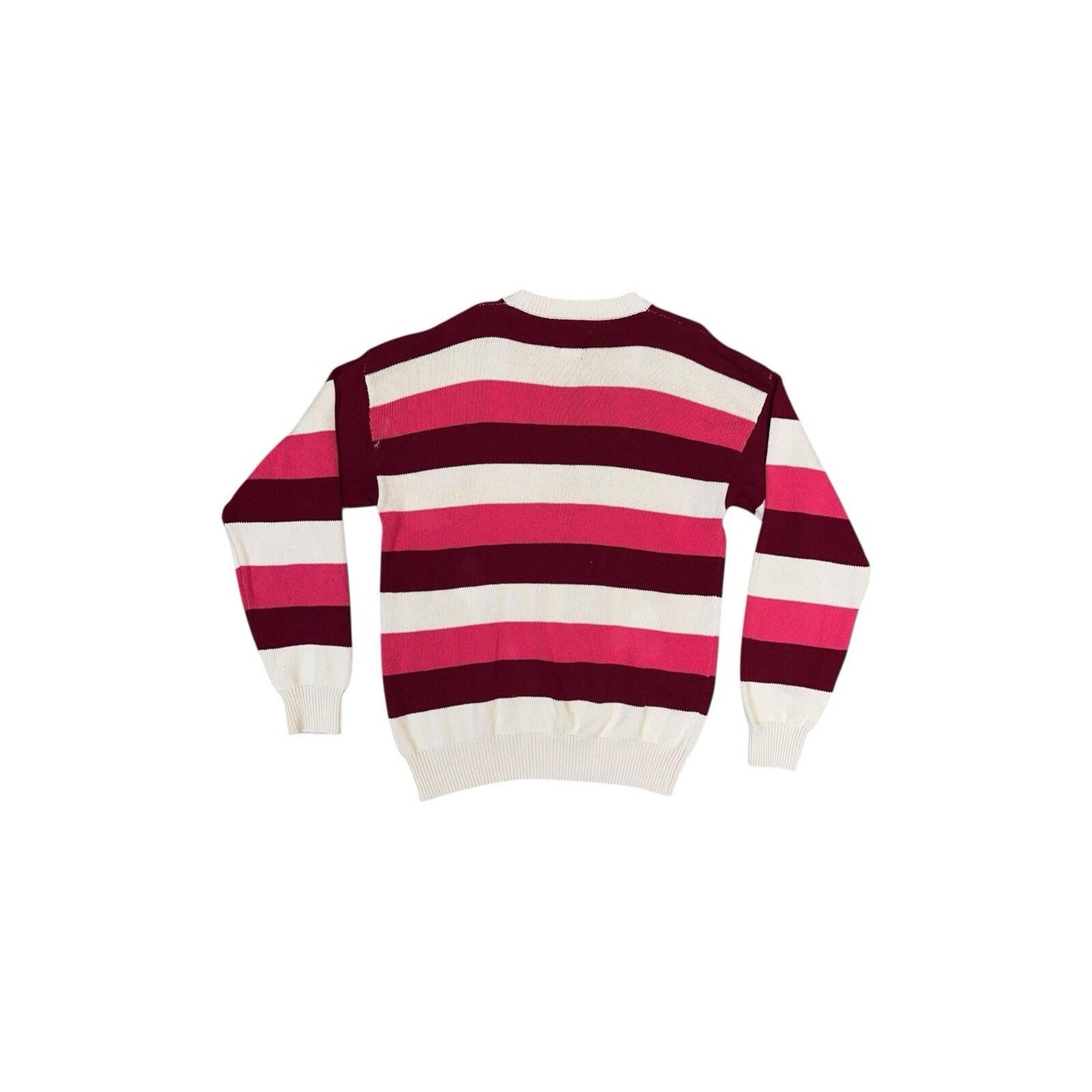 Vintage Polo Ralph Lauren Stripe Jumper Men’s Medium Red And Cream Knit