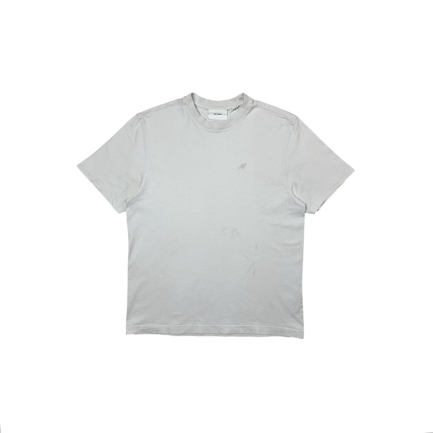 SS20 Axel Arigato T-Shirt Men’s Medium White Embroidered Logo Made In Portugal