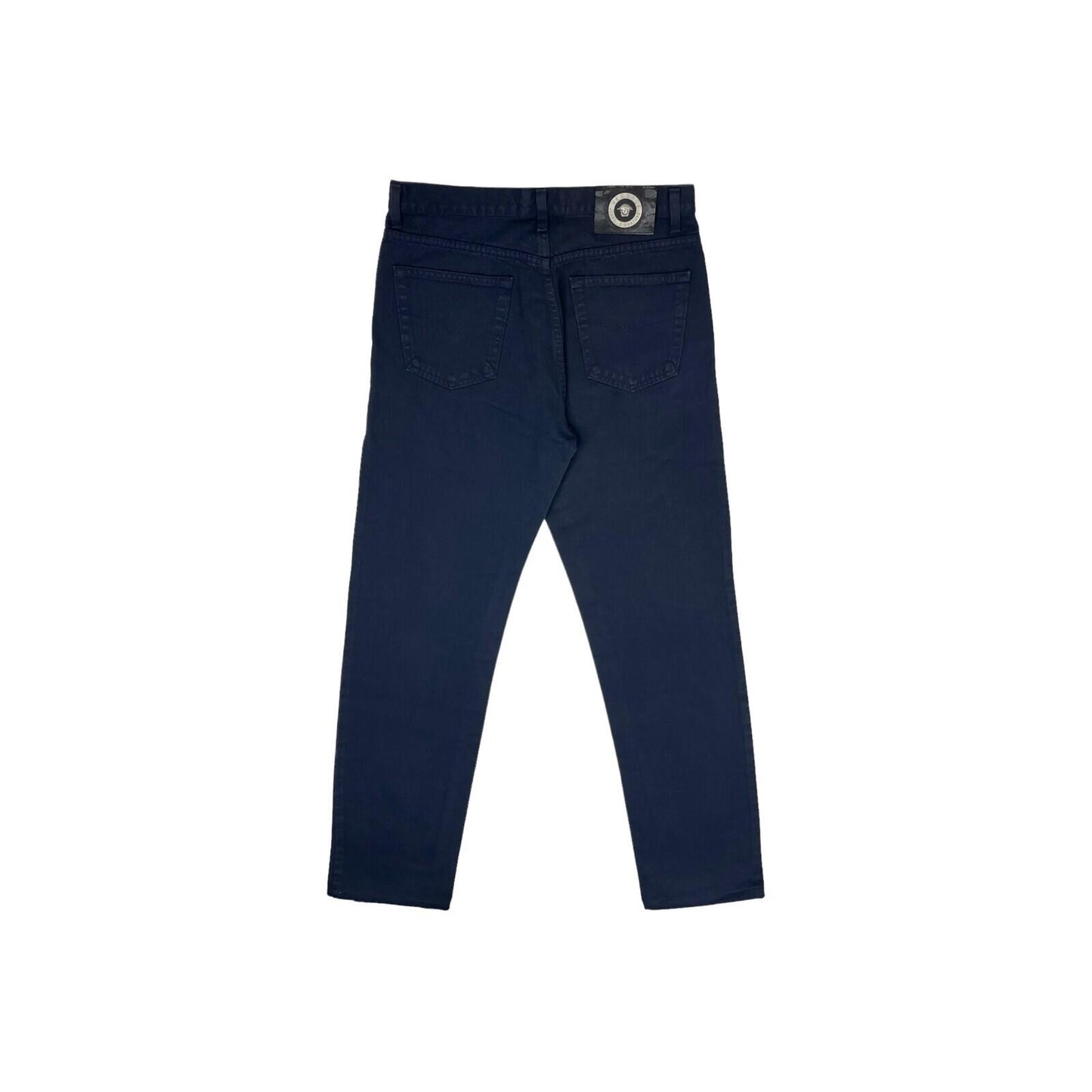 Vintage Versace Jeans Signature Trousers Navy Blue Mens 32w 34l Made In Italy