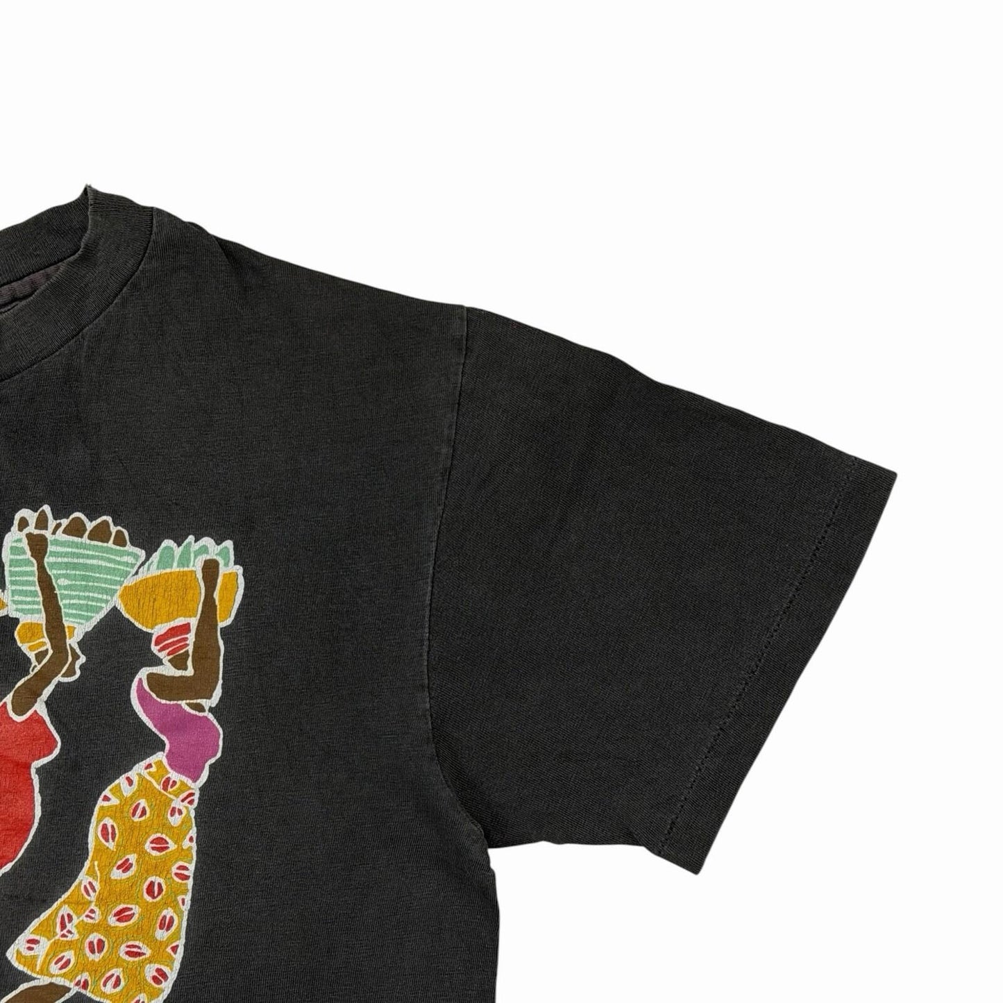 Vintage 90’s Hanes Oxfam America T-Shirt Men’s Medium Black Single Stitch