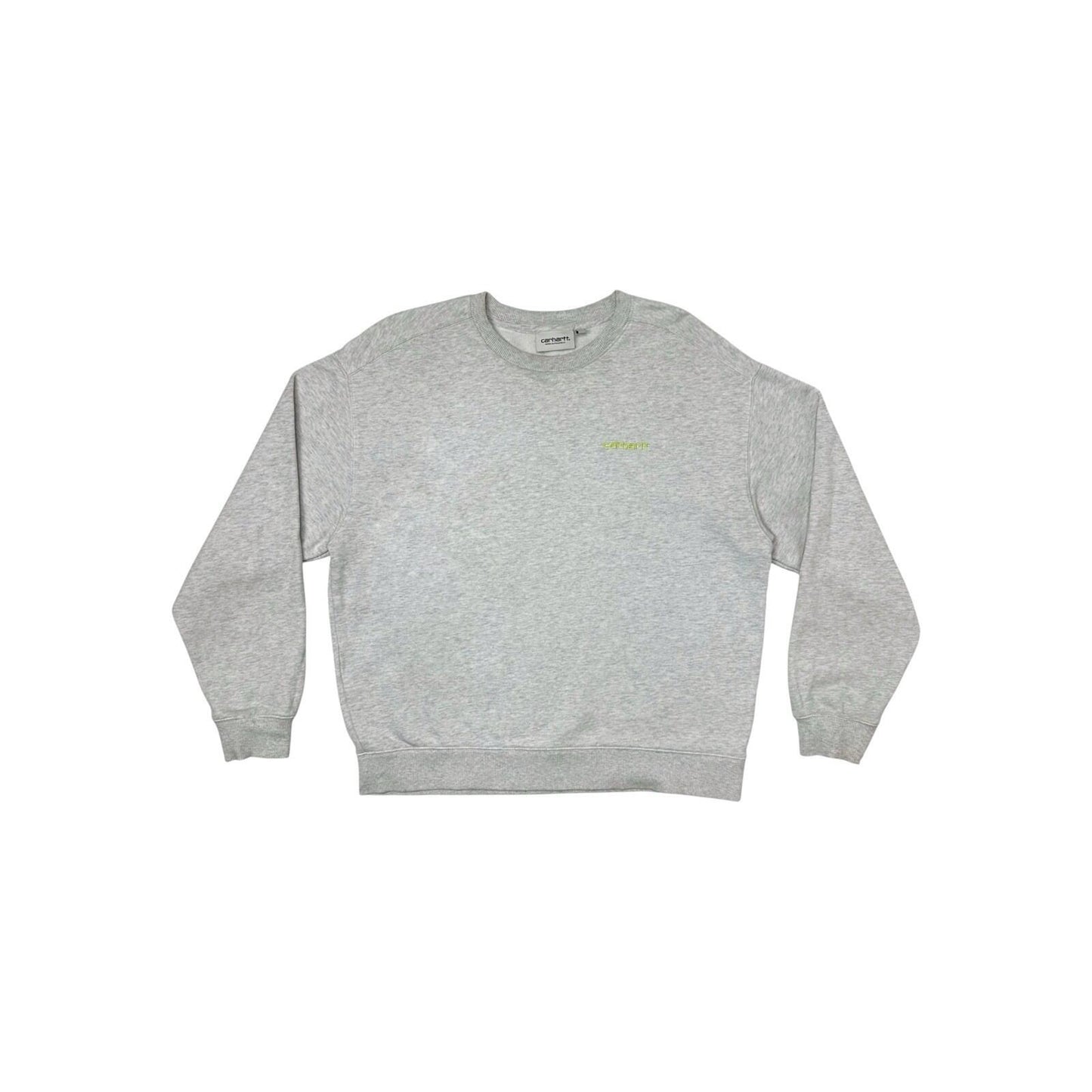 Carhartt WIP Script Sweatshirt Women’s Medium Heather Grey Embroidered Jumper