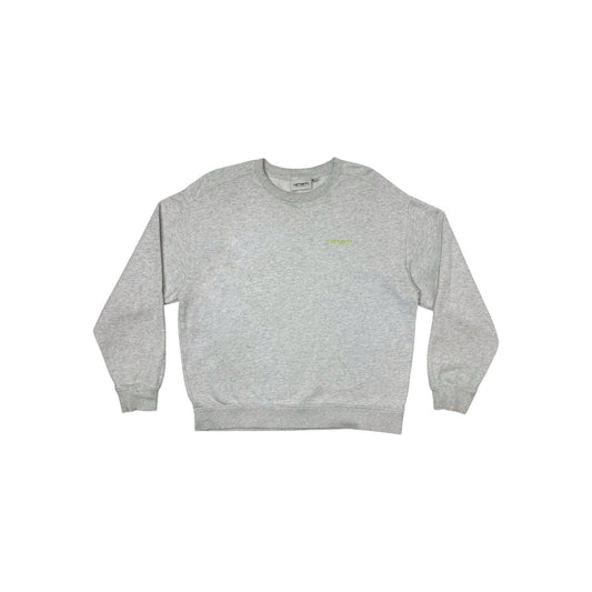 Carhartt WIP Script Sweatshirt Women’s Medium Heather Grey Embroidered Jumper