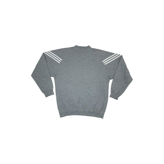 Vintage Adidas Jumper Men’s Large Grey Three Stripes Detailing 90’s Sportswear