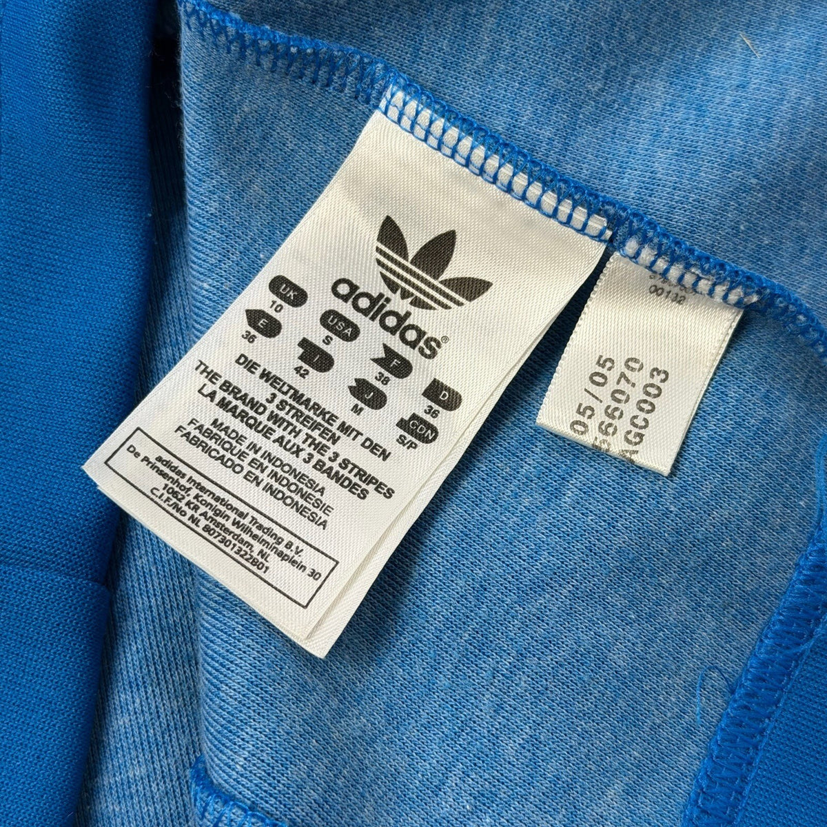 Vintage Adidas Long Line Hooded Track Jacket Women’s Small Blue/White Retro y2k