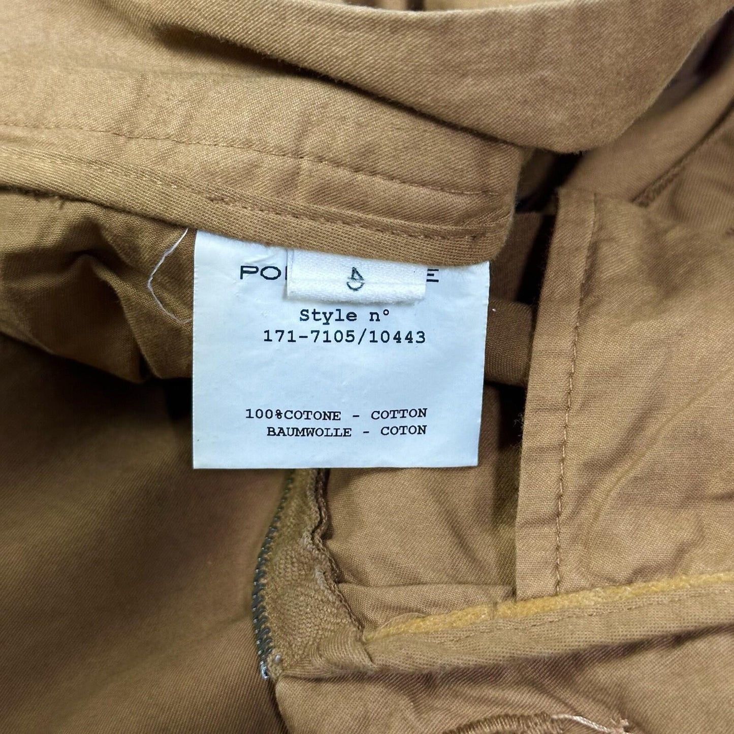 Pomandère Pleated Chino Trousers 27w Women’s Tan Brown Made In Italy