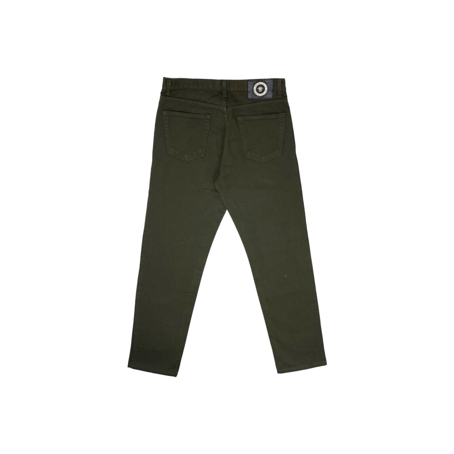 Vintage Versace Jeans Signature Trousers Khaki Green Mens 32w 34l Made In Italy