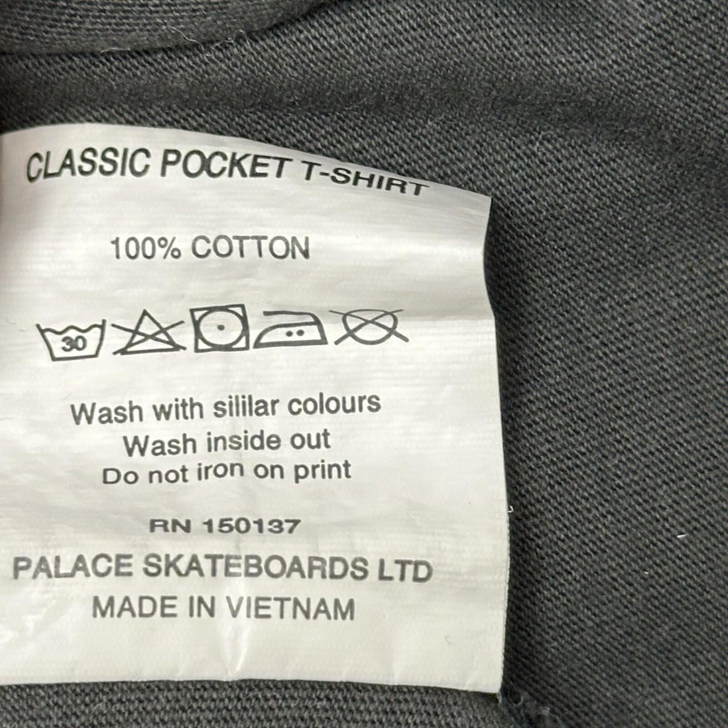 AW20 Palace Classic Pocket T-Shirt Men’s Medium Black Logo Graphic Print