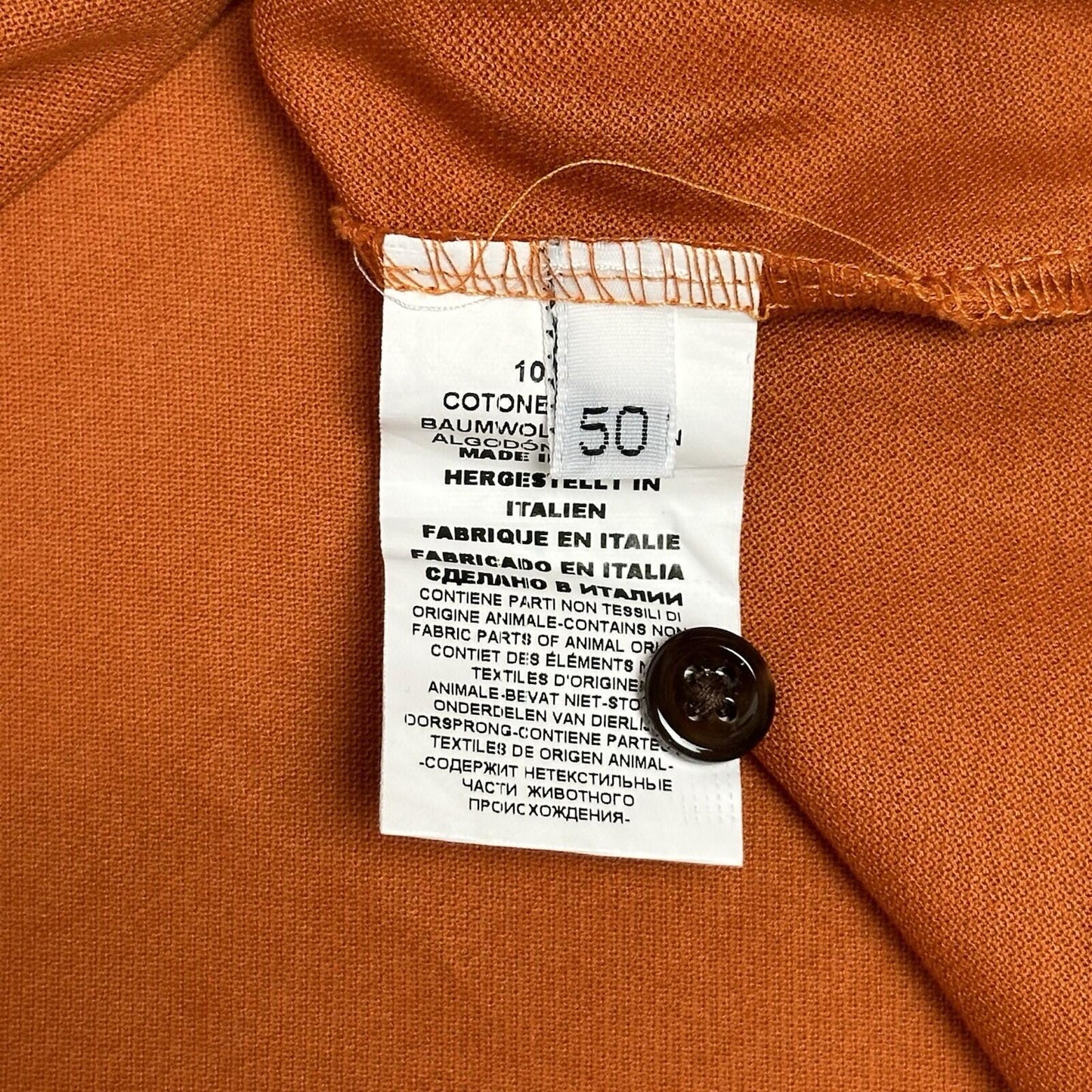 Vintage Gran Sasso Polo Shirt Men’s Medium Orange Made In Italy