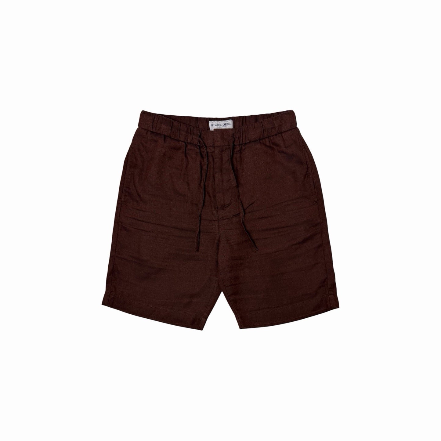 Frescobol Carioca Linen Shorts Men’s 30w Brown Made In Portugal