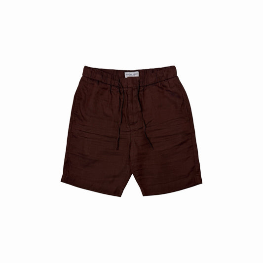 Frescobol Carioca Linen Shorts Men’s 30w Brown Made In Portugal