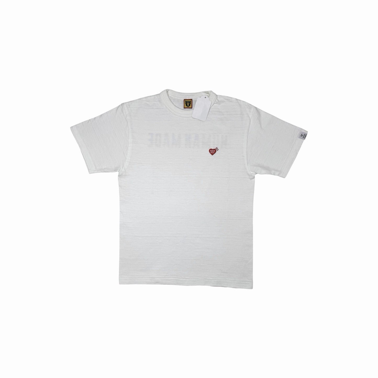 NWT Human Made Logo T-Shirt Men’s Small White Made In Japan Heart Badge Slub