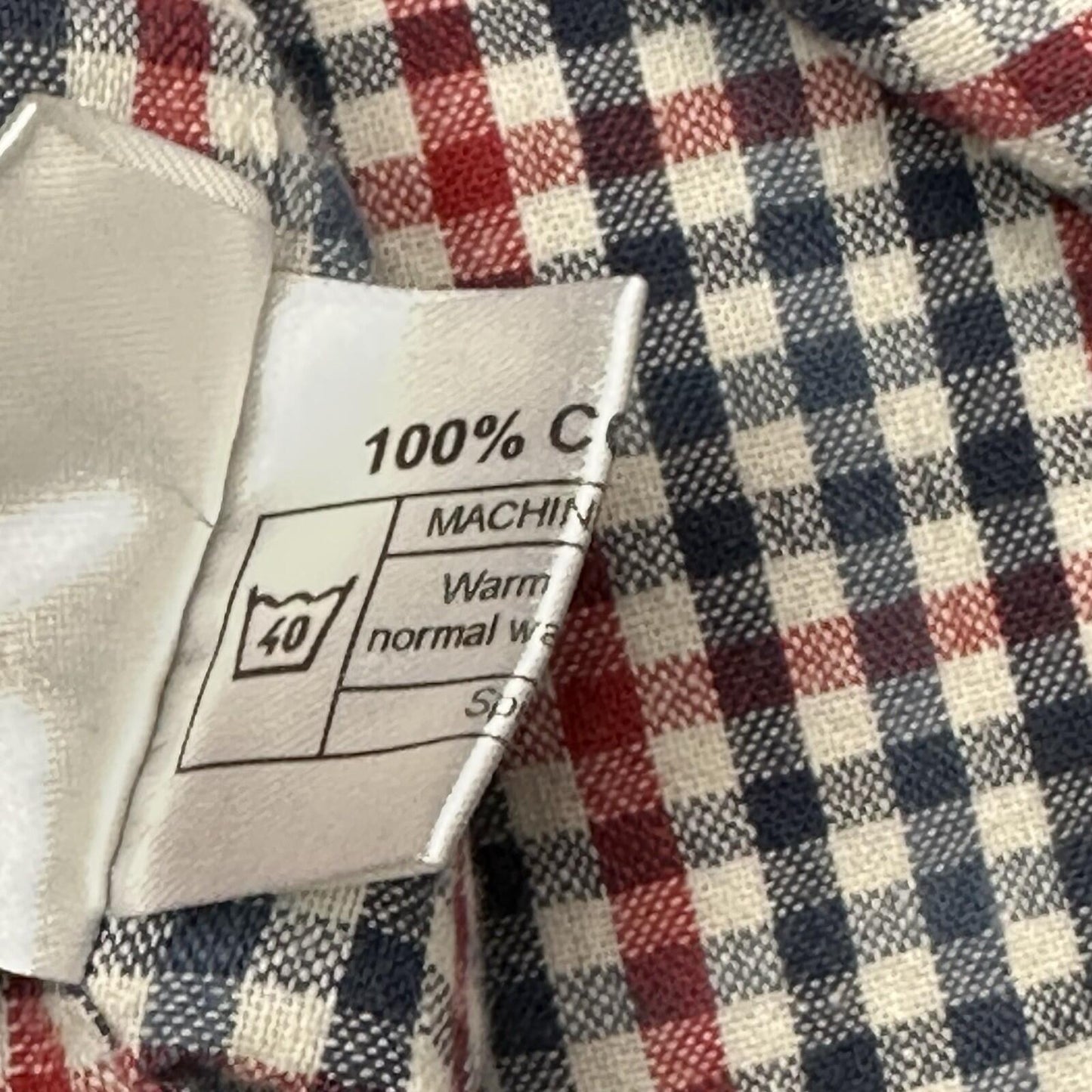Vintage Oliver Spencer Shirt Men’s Large Red And Blue Check Long Sleeve