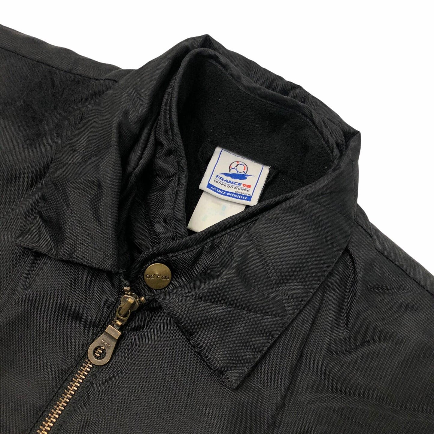 Vintage Adidas 1998 World Cup Black Jacket Men’s Large Embroidered Logo France