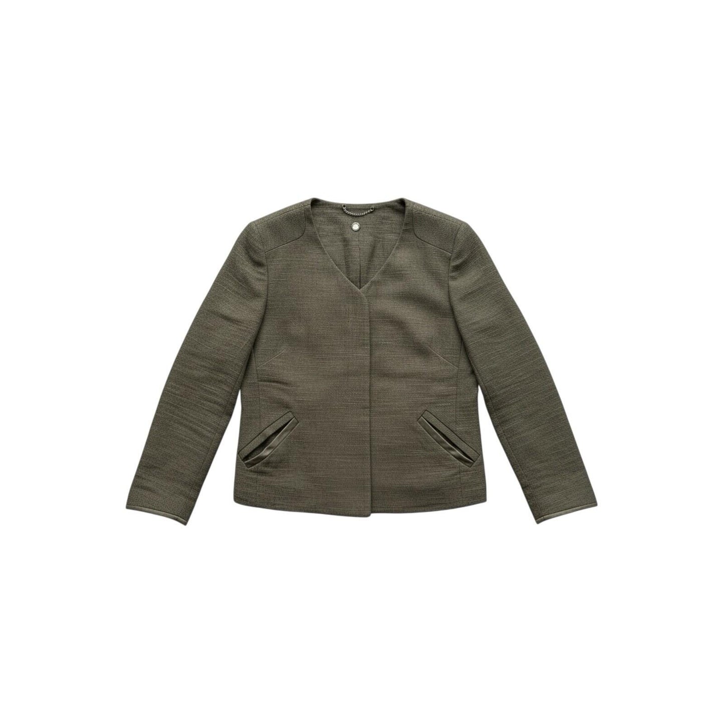 Massimo Dutti Jacket Women’s UK10 Linen Minimal Made In Portugal