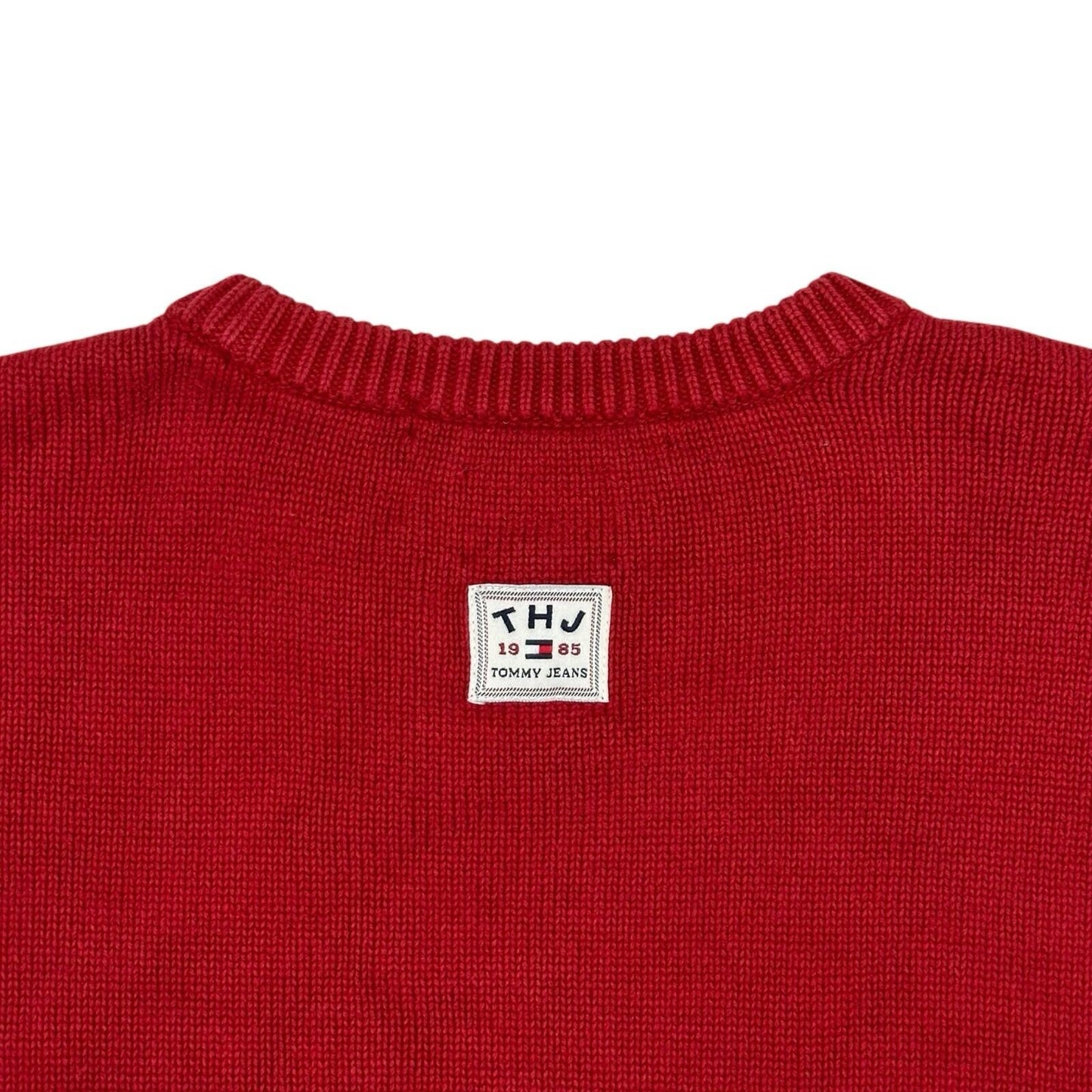 Vintage Tommy Hilfiger Flag Jumper Men’s Small Red Tommy Jeans