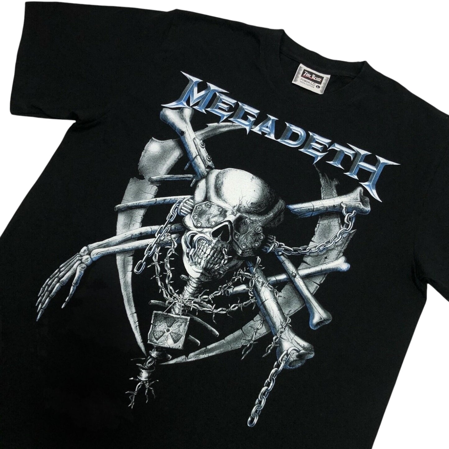 Vintage Megadeth T-Shirt Men's Large Black Skull Graphic Print 00'S The Roxx