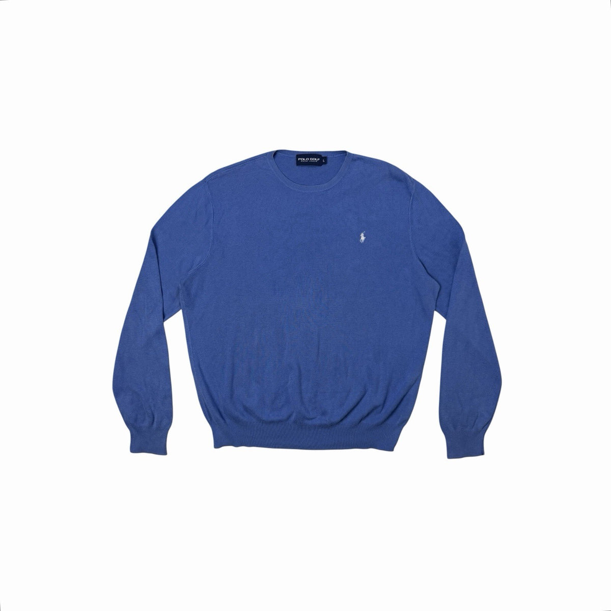 Vintage Polo Ralph Lauren Jumper Men’s Large Blue Cotton Embroidered Logo