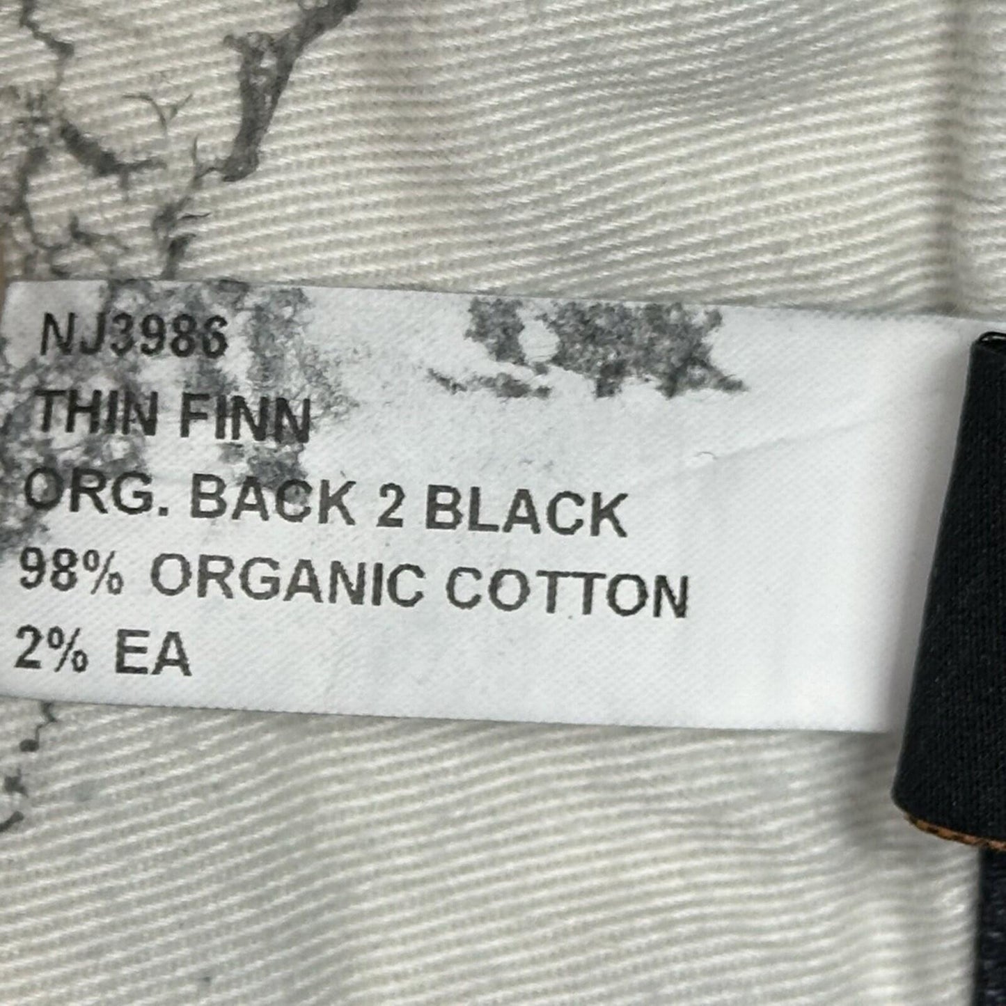 Nudie Jeans Thin Finn Men’s 30w 29l Black Organic Cotton Made In Italy