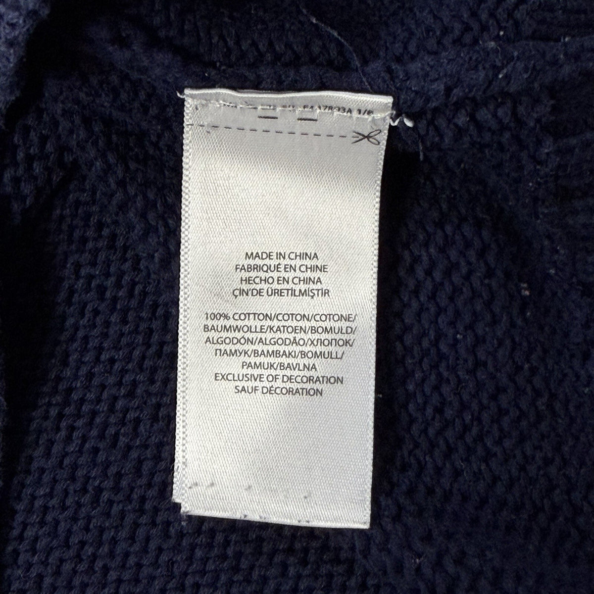 Vintage Polo Ralph Lauren Knit Sweater Men’s Large Navy Blue 00’s Spellout Logo