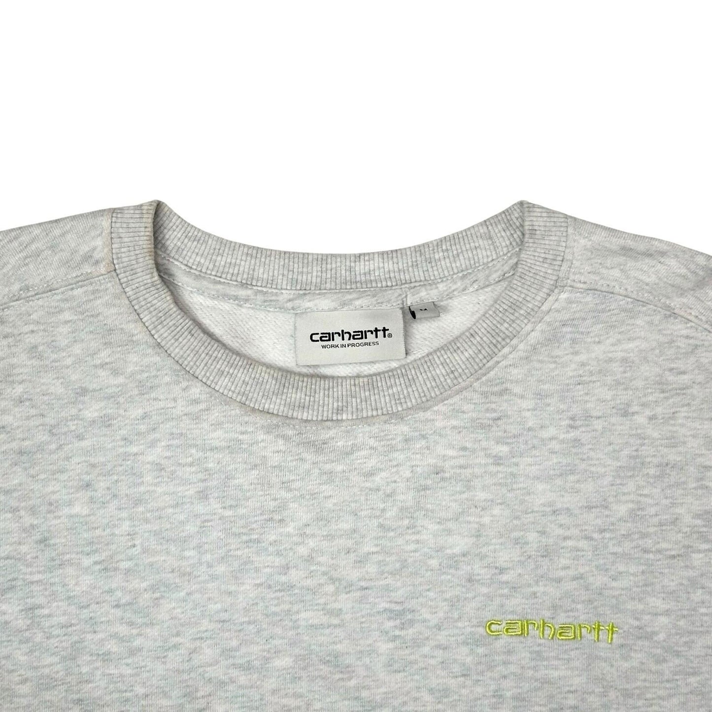 Carhartt WIP Script Sweatshirt Women’s Medium Heather Grey Embroidered Jumper