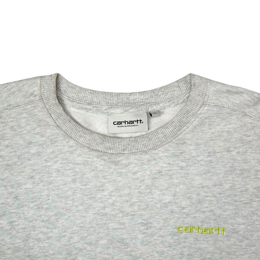 Carhartt WIP Script Sweatshirt Women’s Medium Heather Grey Embroidered Jumper