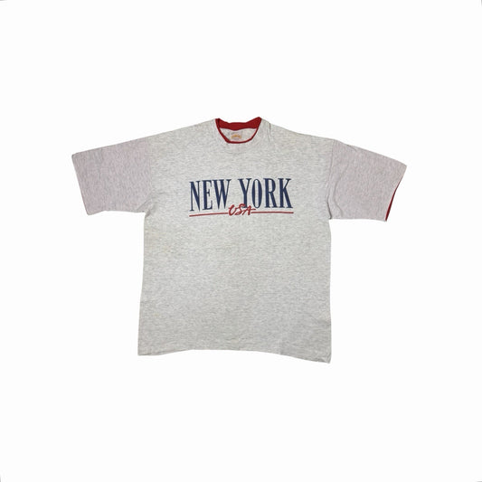 Vintage New York T-Shirt Men’s XL Grey Made In USA Sportsprint Athletic Wear