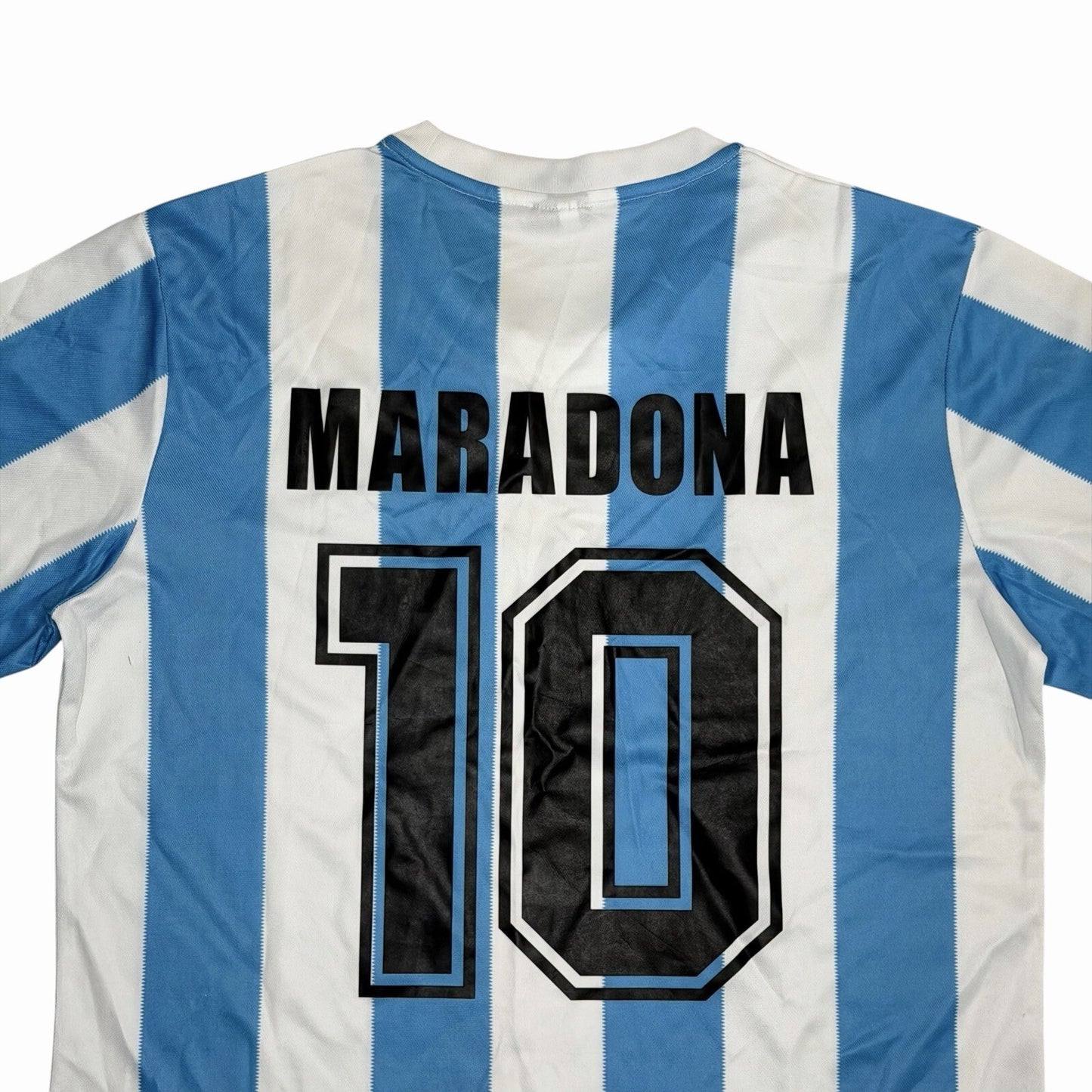 Retro Argentina Maradona Jersey Men’s Large Le Coq Sportif 1986 Style Blue