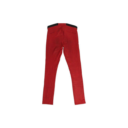 Vintage Helmut Lang Low Rise Trouser Women's 27w 28l Red Made In USA 00's y2k