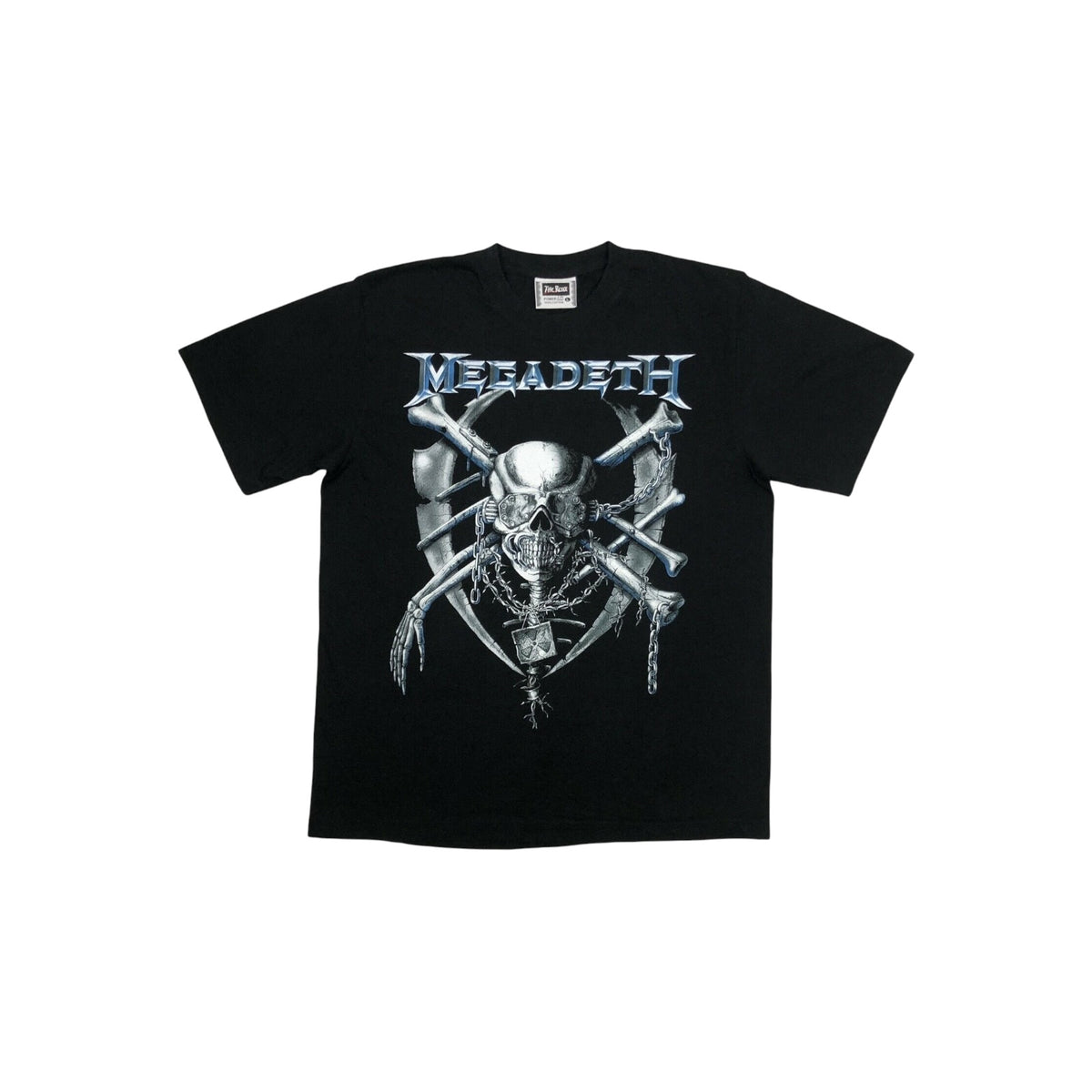 Vintage Megadeth T-Shirt Men's Large Black Skull Graphic Print 00'S The Roxx