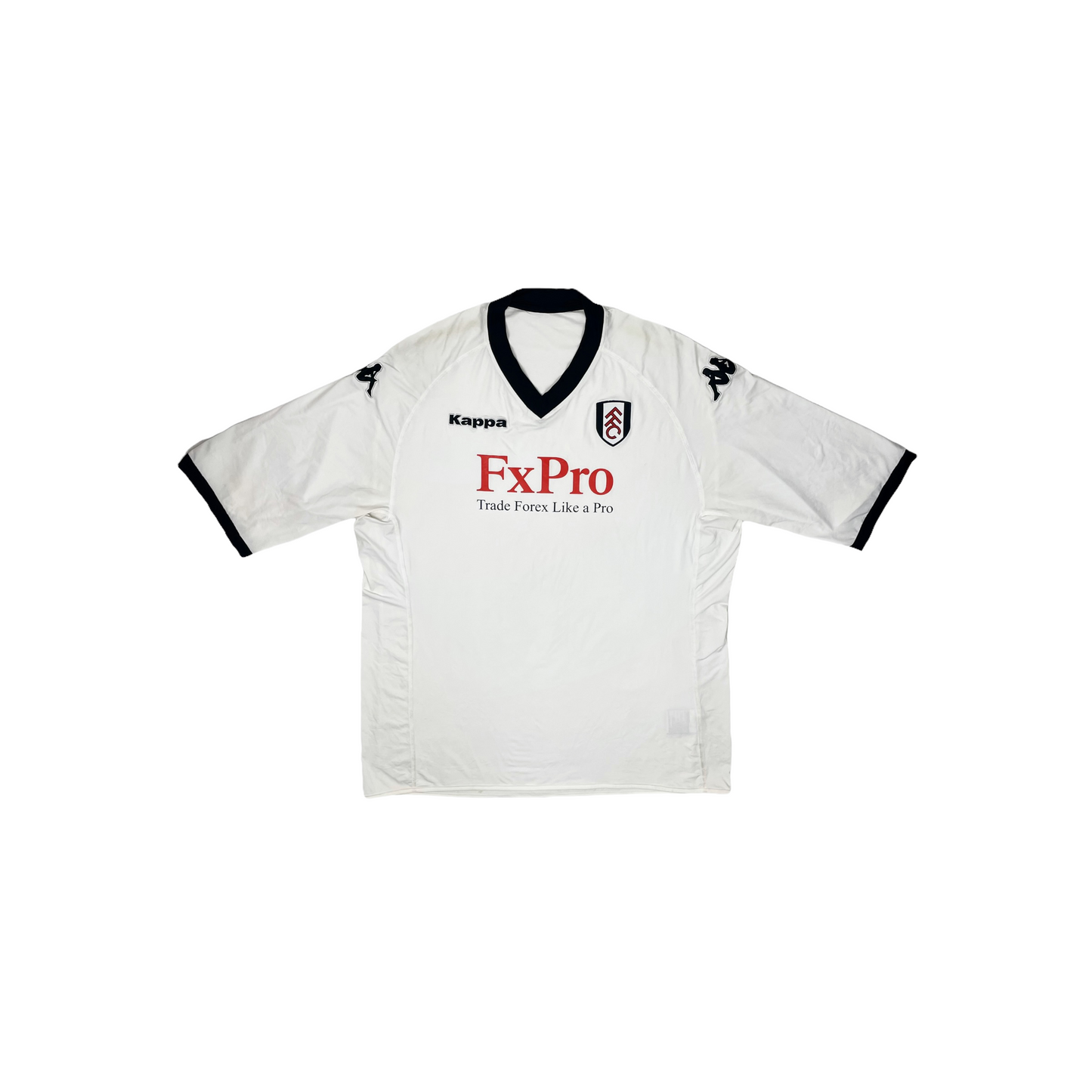 10-11 Fulham Football Jersey Kappa Mens 5XL White Home Kit Soccer Shirt