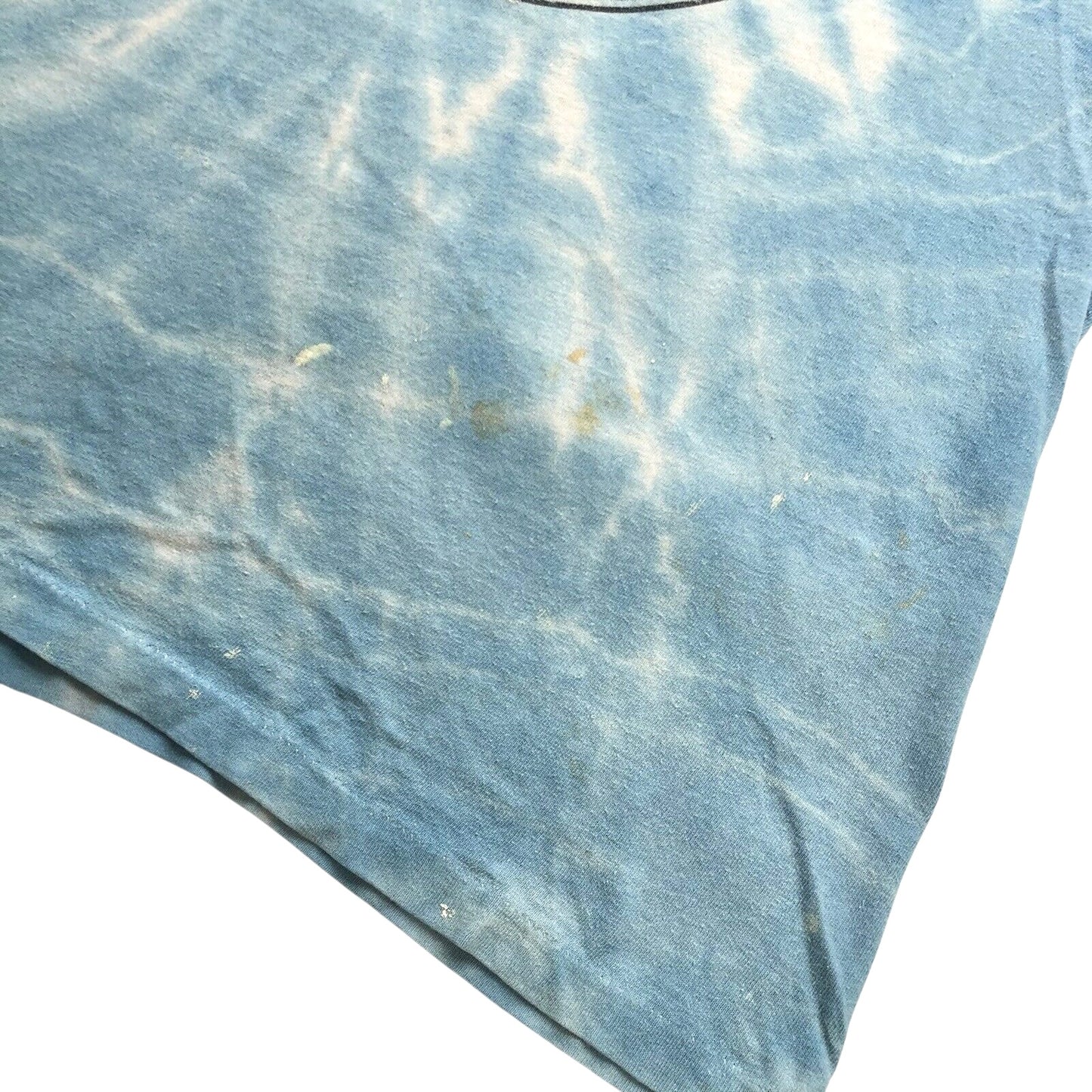 90's Vintage Aerosmith T-Shirt Men's Small Blue Tie-Dye Single Stitch Aero-Force One