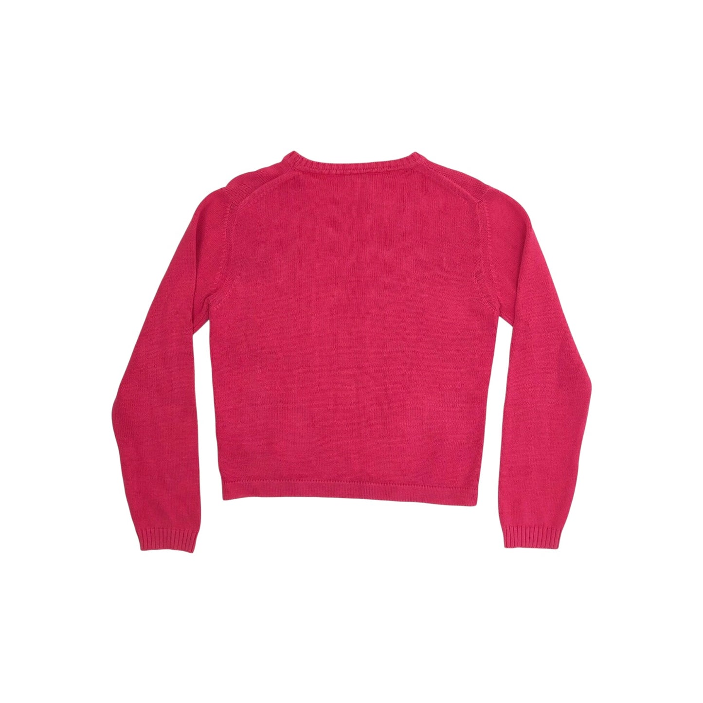 Vintage Versace Medusa Jumper Women's Medium Pink Embroidered Logo Made In Italy