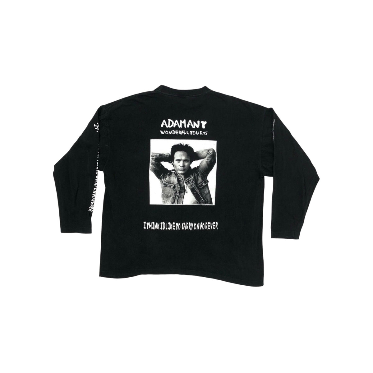 Vintage Adam Ant 1995 Tour T-Shirt Men's XL Black Long Sleeve New Wave