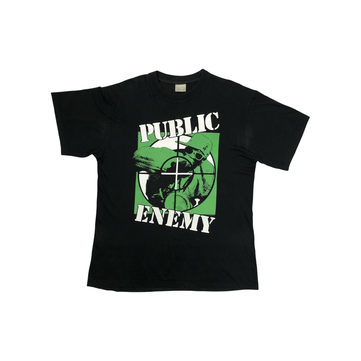 Vintage Public Enemy T-Shirt Men's XL Black Flavor Flav Graphic Print Euro Tee 90’s