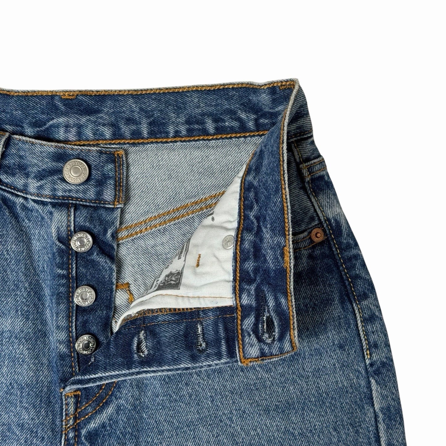 Levi’s 501 Straight Leg Jeans Women’s 23w 26l Blue Denim