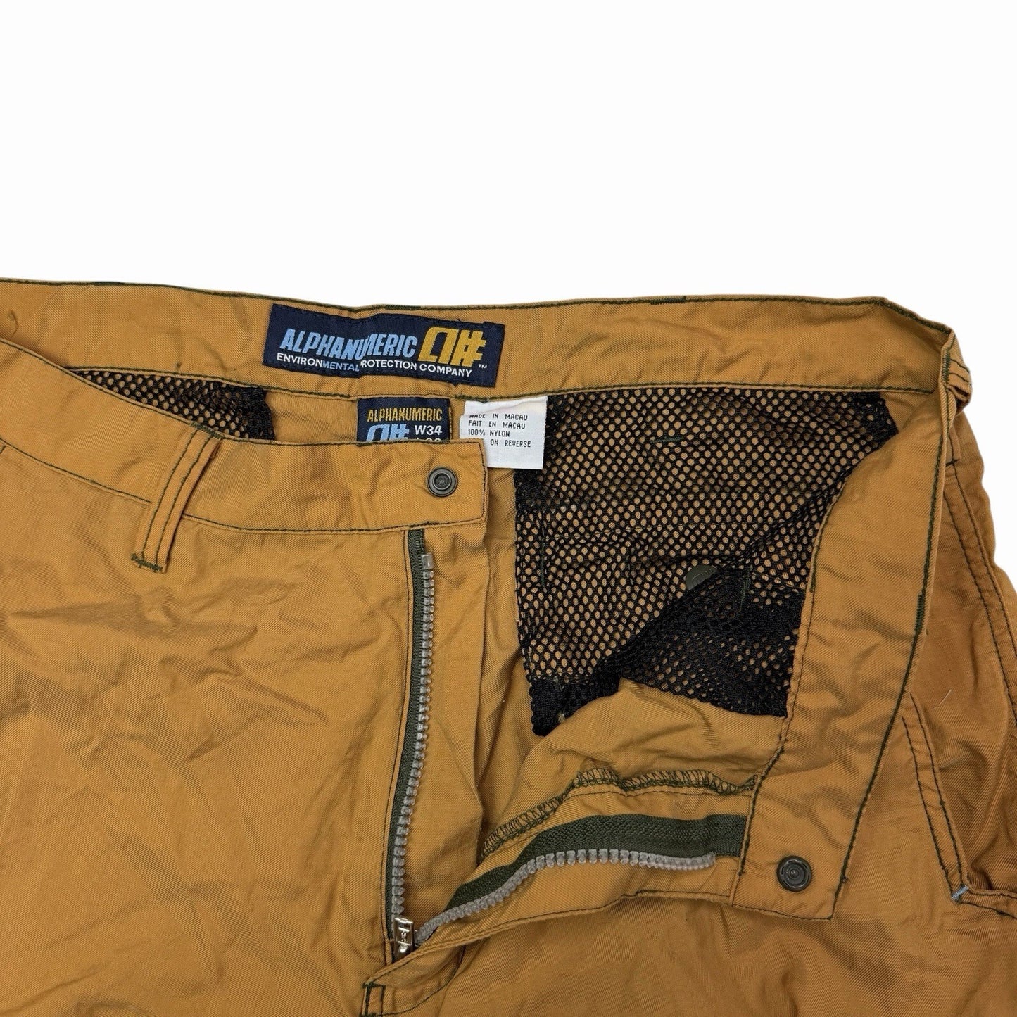 Vintage Alphanumeric Utility Pants Men’s 34w 30l Brown/Orange Skatewear