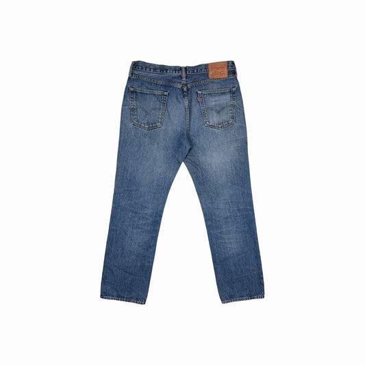 Levi’s 514 Straight Leg Jeans Men’s 34w 32l Blue Distressed Denim