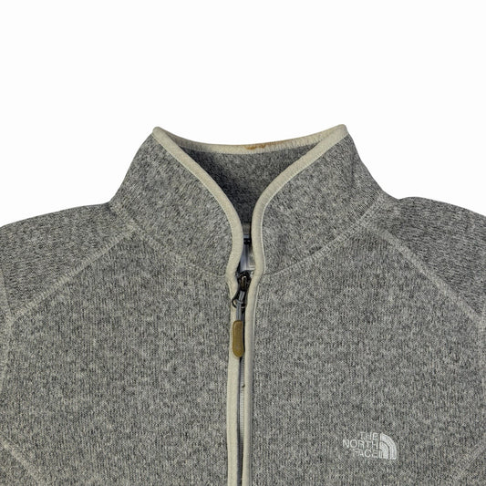 The North Face Fleece Women’s XL Grey Dual Zip Outdoor Clothing Embroidered Logo