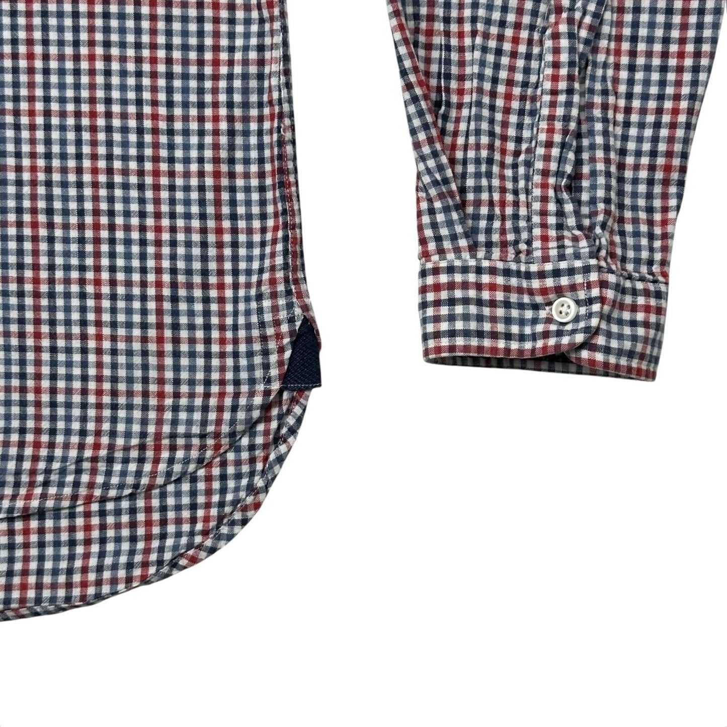 Vintage Oliver Spencer Shirt Men’s Large Red And Blue Check Long Sleeve